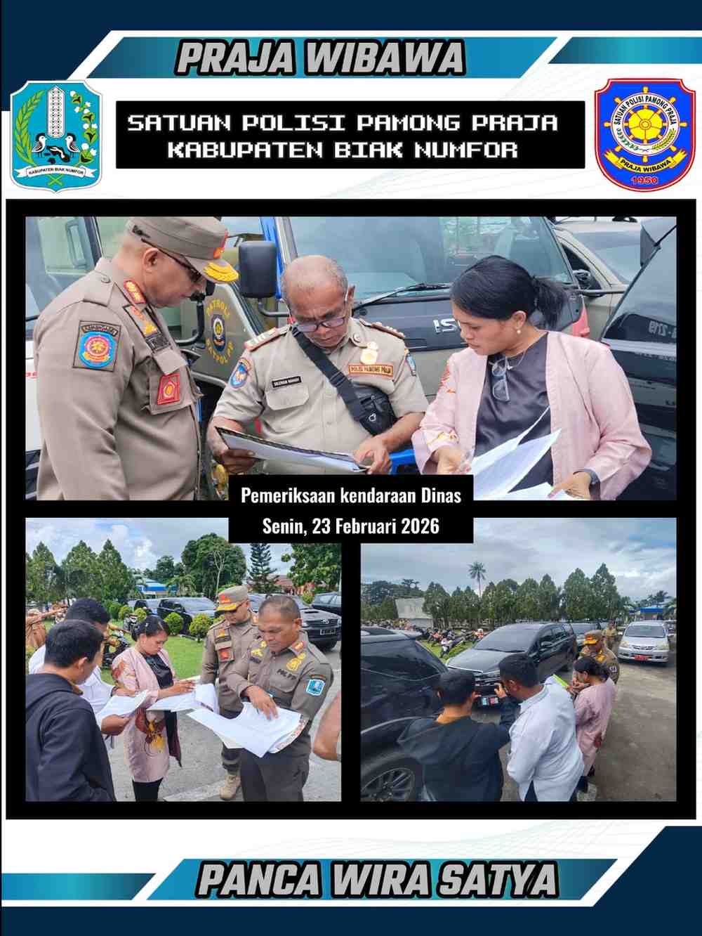 Pemeriksaan Fisik ( Apel Kendaraan Dinas) oleh BPK Perwakilan Provinsi Papua
