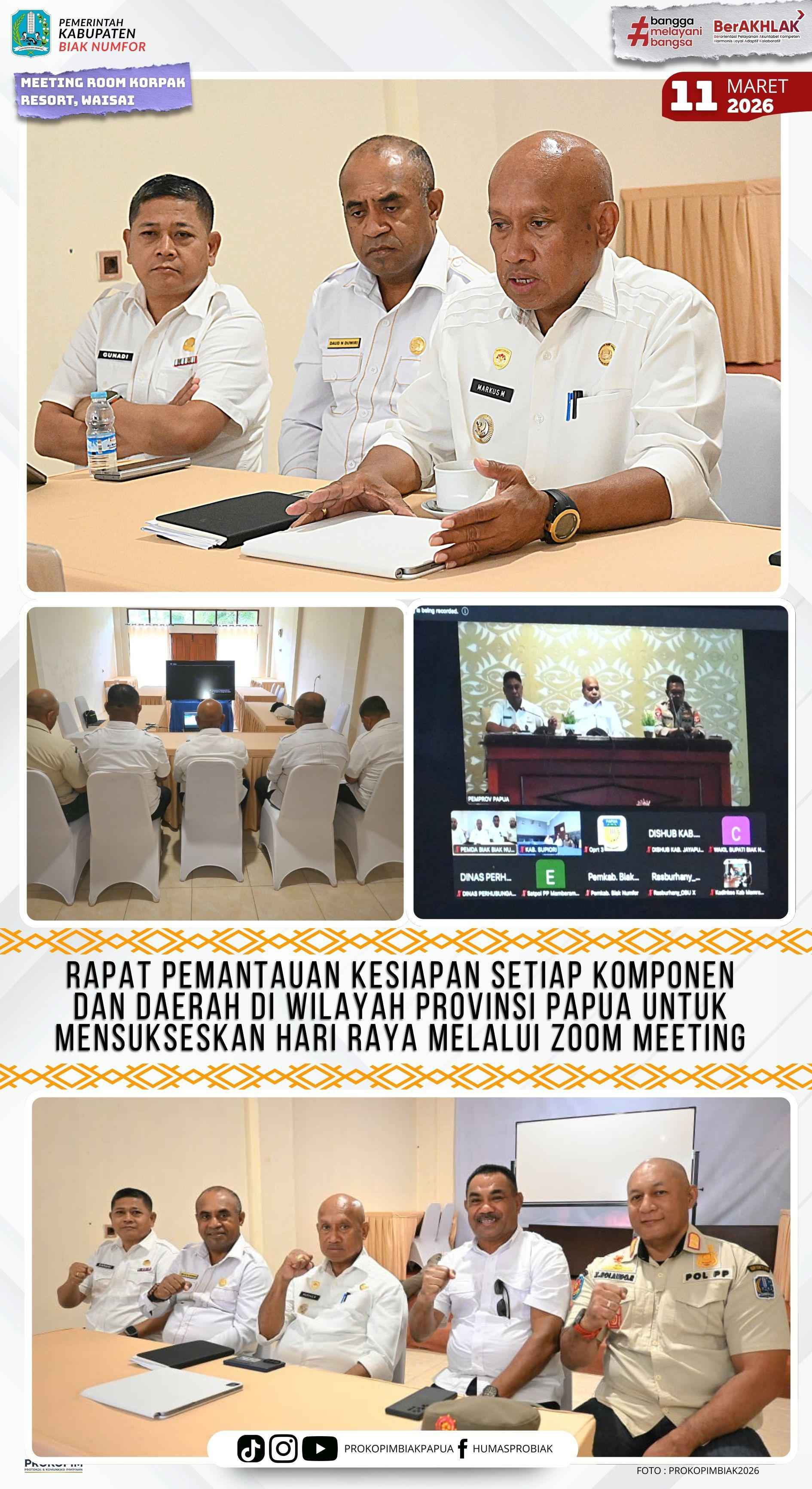 Rapat pemantauan Kesiapan komponen dan Daerah di Provinsi Papua