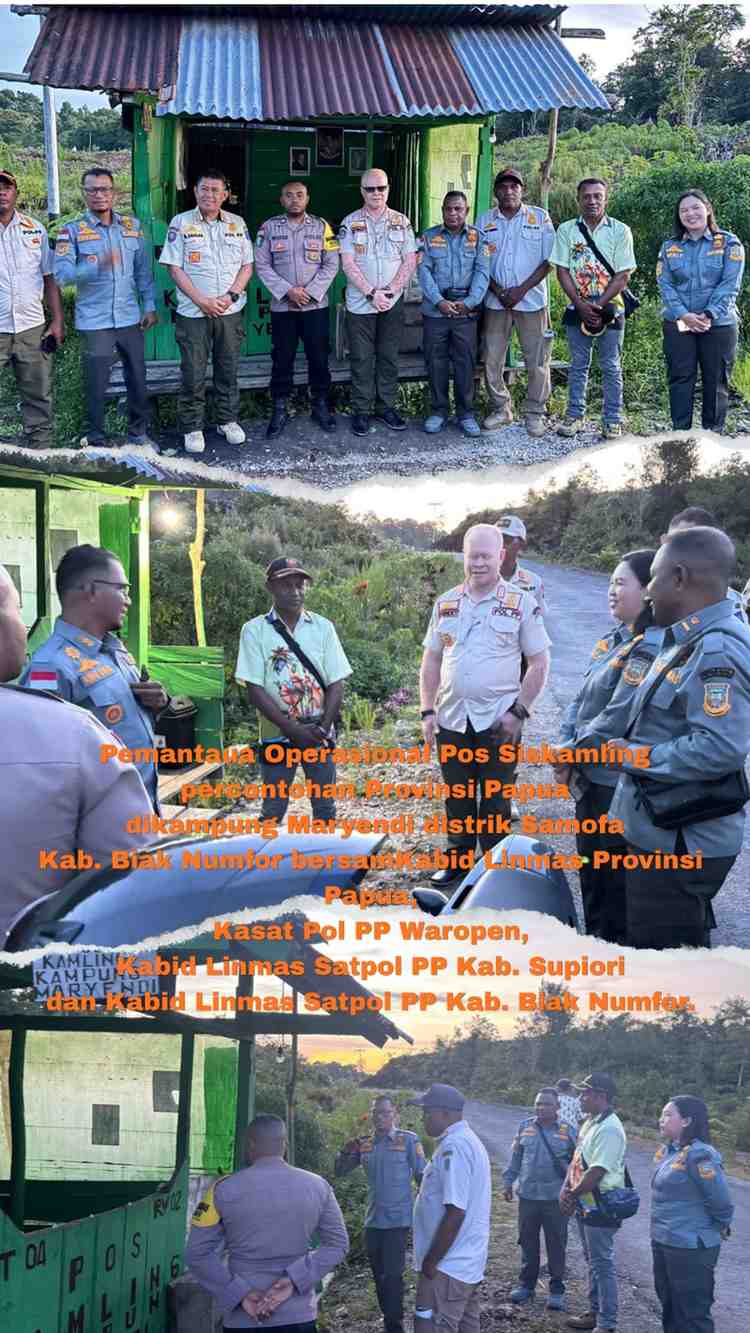 Pemantauan Operasional Pos Siskamling Percontohan Provinsi Papua ( Maryendi Kab. Biak Numfor)